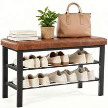 Tabouret de changement de chaussures - Taupe - Voir 7