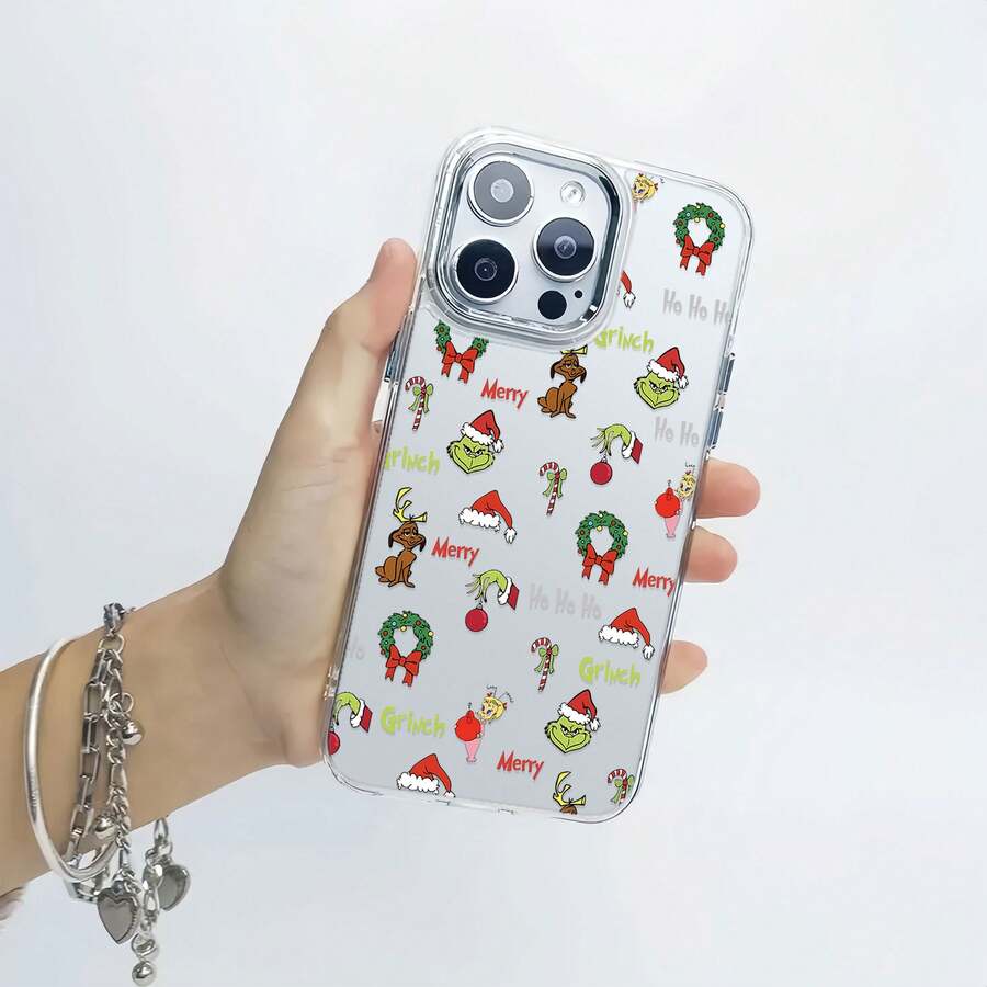 Funda para móvil con divertido diseño navideño del , compatible con teléfonos , 17, 16 Pro Max, 15 Pro Max, 13 y 12. Fabricada en TPU, ofrece protección contra golpes y caídas. Una opción fantástica para regalos de Navidad, reuniones familiares, amigos y celebraciones festivas. - transparente - Ver 1