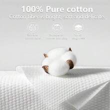 YUMTTY Paquete de 4 Toallas faciales Desechables, toallitas Suaves de algodn para Limpieza, toallitas hmedas y secas, toallitas desmaquillantes para el Cuidado de la Piel. - inicial - Ver 3
