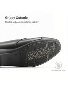 Women Simple Flats Loafers Slip-On Casual Office Business Dress PU Loafers Shoes Arch Support For Teachers Office Staff - 黑色 - 查看 5