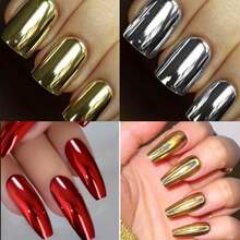 6 Colors Christmas Magic Mirror Powder Set - Nail Glitter Powder With Aurora Shiny Mirror Effect, Suitable For Nail Art Decoration And Design - Multicolor - View 4