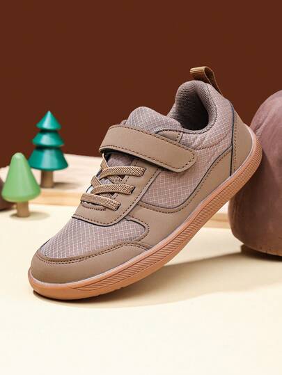 1 Pair Children's Casual Sports Wide Toe Shoes, Fashion Versatile Comfortable, Suitable For Children's Daily Outings And Sports, Khaki