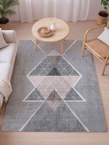 Geometric Pattern Luxurious Minimalist Style Indoor Decorative Rug, Faux Wool Material Living Room Sofa Carpet, Bedroom Rug, Bedside Anti-Slip Mat, Dining Room Kitchen Carpet, Office Chair Pad, Entryway Doormat, Outdoor Camping Blanket - Multicolor-11 - View 18