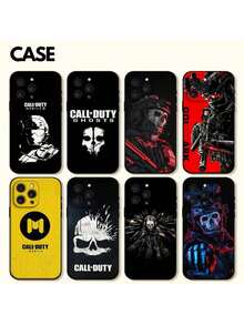 COD Call Of D-Duty Ghost Phone Case Black Shell Cover Compatible With 17/16/15/13/14 Pro Max/ 11Plus/X/Xr/Xs Max/12mini Compatible Models, Cover Compatible With  17 Pro Case,  17 Pro Max Case,  17 Case,  16 Pro Case - Z5 - 查看 6