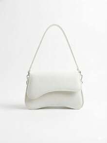 Stylish, Soft, Lightweight, High-Quality Women's Half-Moon Crossbody Bag In Various Colors. - 白色 - 查看 4