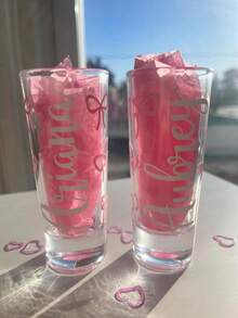Customized Liquor Glass, Personalized With Text Or Graphic, Suitable For Weddings Birthdays And Celebrations, Personalized Gift For Friends Family And Couples, Customized Barware Gift For Parties, Monogrammed Glassware - Multicolor - View 2