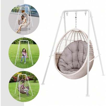 OUKANING Telaio da oscillazione, telaio portatile per oscillazione nido, sedia a sospensione, panchina a sospensione, telaio da sedia a sospensione per area interna o esterna