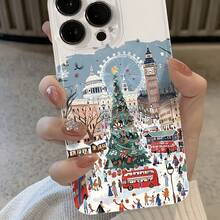 Funda protectora para teléfono con diseño de copo de nieve de árbol de Navidad, regalo de Navidad adecuado para múltiples modelos de , incluyendo fundas para  16/15/14/13/12, fundas para  11 Pro Max Plus, popular funda de cumpleaños, funda de negocios duradera, anti-manchas, huella dactilar, nueva funda para móvil para hombres y mujeres - carcasa espacial transparente 623XS, funda de teléfono de Navidad, funda de teléfono con soporte para brillo labial, funda de teléfono brillante, funda de diseñador, funda de teléfono esponjosa, accesorio festivo, tema navideño, funda resistente a los arañazos, acabado brillante, compradores de Navidad - Multicolor-827 - Ver 5