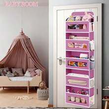 New Multi-Functional Over-The-Door Storage Bag, 1-Layer/3-Layer/5-Layer Hanging Organizer Bag With Transparent Window, Space-Saving Storage Box For Closet, Laundry Room, School, Bathroom, Bedroom, Kitchen, Dorm, RV - Multicolor - View 11