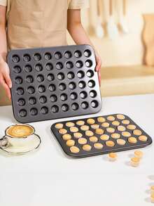 1pc Standard/Mini Muffin/Cupcake Baking Pan, 4/6/12/24/35/48 Cups Non-Stick Cake Mold, Baking Tool For Home Gatherings DIY Cakes, Bakeware, Kitchen Accessories - Black - View 3