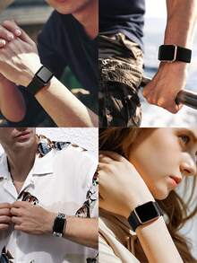 5 Packs Braided Stretchy Nylon Sports Solo Loop Compatible With Apple Watch Band 38mm 40mm 41mm 42mm 44mm 45mm 46mm 49mm Women Men, Boho Leopard Cheetah Pattern Watch Band Compatible With Apple Watch 12 11 10 9 8 7 6 SE 5 4 3 2 1 - Multicolor - View 5