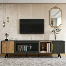 Television Stands & Entertainment Centers - Grey + MDF + 90 Inches Or Larger-1 - View 1
