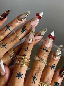 Semi Permanent Tattoo Stickers, Simple Mini Finger Style, Butterfly, Bee, Swallow, Star, Moon, Flower And Grass Patterns, Natural Plant Ingredients, Temporary Fake Tattoos Suitable For Finger, Ear, Shoulder, Neck, Collarbone DIY, Daily Party, Holiday Gift, Body Decoration, 1-2 Weeks, Non Fading, Non Reflective, Waterproof, Realistic Tattoo Stickers