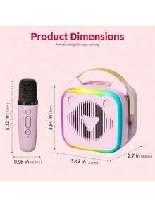 2025 New Mini Bear Multifunctional Wireless Karaoke Speaker | Dual Microphones, Multiple Voice Changing Modes, Large Capacity Battery, Various Playback Modes, Compact And Portable, Perfect For Home KTV, Outdoor Use, Birthday And Holiday Gifts, Ideal Christmas Gift - Pink (two microphones) - 查看 2