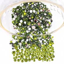 2MM-6MM, 5 Sizes, Multi Colors Glue On Round Flatback Crystal Rhinestones Gems Jewelry Beads DIY Stones Diamond Design Accessories Glitter Manicure Decal Decorations For Phone Cover, Nail Decal, Clothes, Bag, Shoes, Handicraft Products.