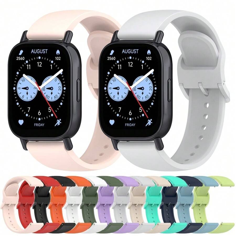 سوار ساعة بديل من السيليكون لساعة Redmi Watch 5 Active/Lite، سوار ناعم وقوي ومريح وخفيف الوزن وقابل للتعديل، سوار رياضي للياقة البدنية والجري والسباحة والأنشطة الخارجية - 22mm - مشاهدة 1