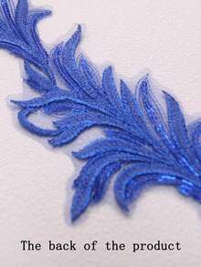 Mới XDH8659 Ngọc Trai Thêu Với Kim Sa Lấp Lánh Phụ Kiện Quần Áo DIY Thêu Ren Viền Cho Váy Cưới Mạng Che Mặt Đầu, Chiều Dài: 3ft, Chiều Rộng: 4.3in - trắng - Xem 5