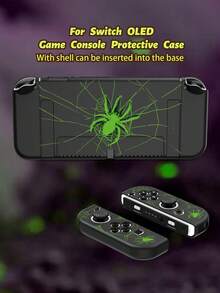 1 Peça Capa Protetora de Console de Jogo Compatível com Padrão de Aranha Verde Escuro para Switch2 (2025) / Switch NS / Switch OLED / Switch Lite, Acessórios de Console da Nova Geração 2025, Capa Protetora de Controlador Switch, Capa Macia de TPU, Capa Protetora Universal de Gamepad, Acessórios de Jogos Switch, Anti-Queda, Anti-Deslizamento, Resistente a Arranhões, Estiloso - Multicolorido - Visão 7