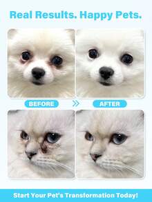 GJYC PET 1 Pack Pet Tear Stain Remover Pen For Dogs & Cats, Easy-Grip Facial Stain Cleaner Tool With & Gentle Solution, Removes Tear Stains Around Eyes And Mouth, 0.17 Fl Oz