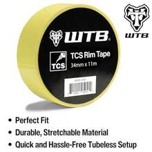 WTB TCS i21 26 mmx11 m Rim Tape Roll for 5 Wheels(TCS Rim Tape, 34mm x 11m Rolling (for 5 wheels) -i29) - Multicolor - Ver 3