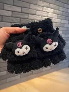 SANRIO 1 Pair Hello Kitty Cartoon Plush Gloves, Autumn/Winter Windproof And Warm Flip-Top, Cartoon Student Outdoor Warm Fuzzy Gloves, Suitable For Autumn/Winter - Multicolor - View 16