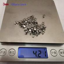 50/100pcs Round Brass 4 Claw Flat Rivets Studs 3/4/5/6/7/8/9/10mm For Leather Craft Costumes Bags Belts Shoes DIY Punk Goth Spike - Multicolor - View 48