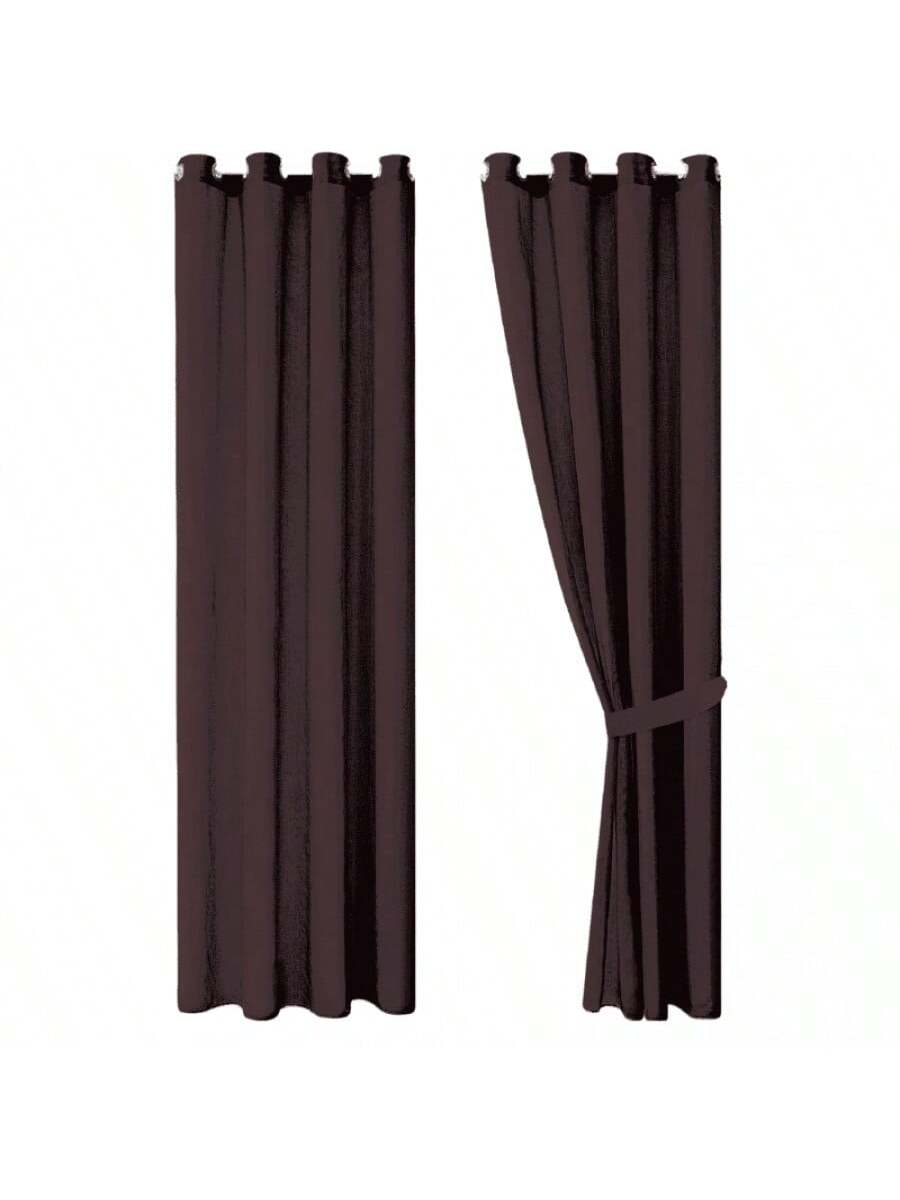 Cortinas transparentes Color Marron de alta durabilidad de 140cm*225cm, CORTINA 1 PZ