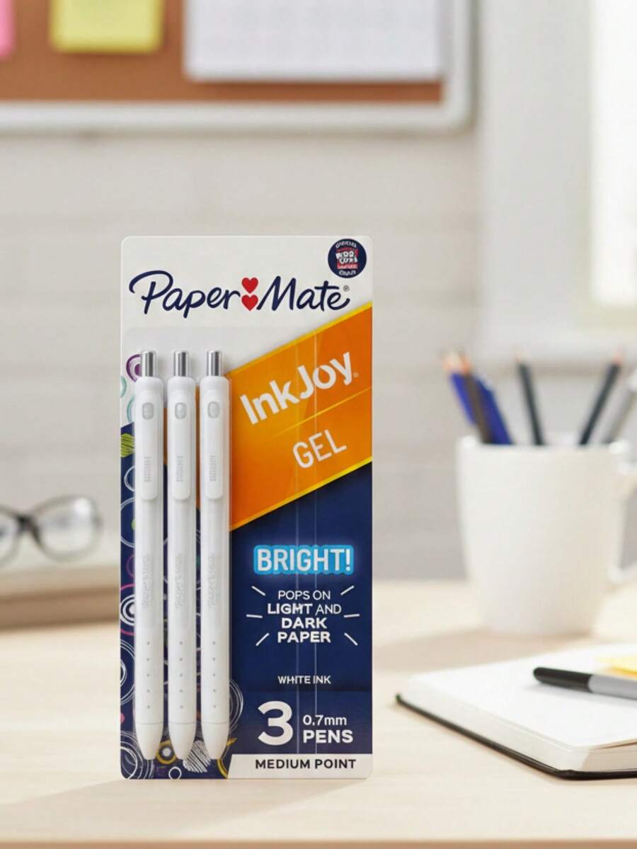 Paquete de 3 Bolígrafos Paper Mate de 0.7 mm - Blanco - Ver 1