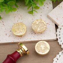 CYFUN DESIGN 1个树枝/心形/蒲公英/锚/蝴蝶图案蜡封印章头，可拆卸，无手柄，适用于信件、邀请函、婚礼、礼品包装、节日等。