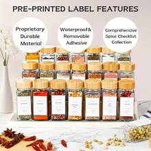 12pcs 4oz Glass Spice Jars - Reusable - 12 CÁI - Xem 1