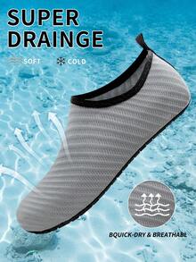 男女同款水鞋、沙滩鞋、袜鞋、户外运动鞋、轻便冲浪鞋、游泳鞋、皮划艇鞋、潜水鞋、舞蹈鞋、跑步鞋、健身鞋，适合室内外穿着，舒适柔软，耐磨透气。 - 灰色 - 查看 3