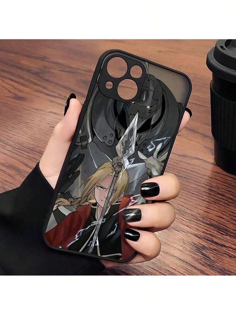 Custodia per telefono compatibile con Anime Fullmetal Alchemist, adatta per modelli 16, 15, 14, 13, 12, 11, Mini, Pro, Max, X, XR, XSMax, 7, 8 Plus, con retro opaco e trasparente. Compatibile anche con i modelli 17 Pro, 17 Pro Max e 16 Pro. - FG7 - Visualizzare 1