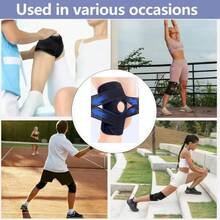 5 Sizes, Upgraded Fourth Generation Compression Knee Support With Knee Pads And Side Stabilizers, Professional Knee Pads For Men And Women, Adjustable Knee Pads With Patella Pads To Relieve Meniscus Tears. Upgraded Knee Pads With V-Shaped Cross Straps And 4 Spring Side Supports - Size - View 8