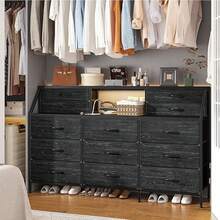 Cómoda Organizadora De Tela Interior 13 Cajones Negro - Multicolor - Ver 2