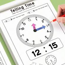 Lea la hora con precisión hasta la hora más cercana y escriba la hora en cada esfera del reloj: esto puede mejorar las capacidades cognitivas y la precisión del tiempo, ayudar a mejorar las habilidades de gestión del tiempo y es un pequeño regalo de ejercicio ideal. - Multicolor - Ver 10