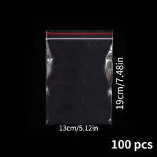 100个可重复密封透明塑料袋，可重复使用透明鞋袋，真空收纳袋，现代风格，家居厨房收纳整理，塑料材质，适用于篮子、盒子、容器，家居收纳，篮子、容器和支架 - 彩色 - 查看 11