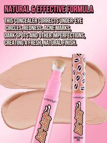 MISSLYN Power Concealer Pen, Concealer Cream, Liquid Concealer, Evens Out Skin Tone, Natural Makeup Effect, Contains Light Reflecting Pigments And Moisturizing Complex, Multi-Purpose Concealer, Lightweight Texture, High Coverage, Moisturizing, Brightens Complexion, Waterproof, Long-Lasting - #115 - 查看 3
