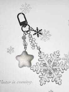 1个“准备过冬”CCD串珠手工钥匙扣，可爱挂饰，适合女性日常使用 - 白色 - 查看 4