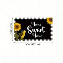 4/6pcs, Table Pads, Buffalo Plaid Design Sunflower Printed Placemats, Geometric Pattern Table Mats With Heat-Resistant Dining Mat Set For Outdoor, Home Gathering & Kitchen Dining Parties - Multicolor - View 6