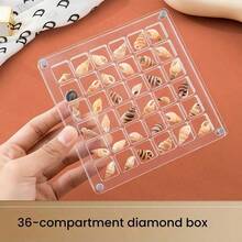 2pcs Acrylic Nail Art Rhinestone Storage Box, High Transparency Jewelry Display Box With Magnetic Closure - Multicolor - View 11