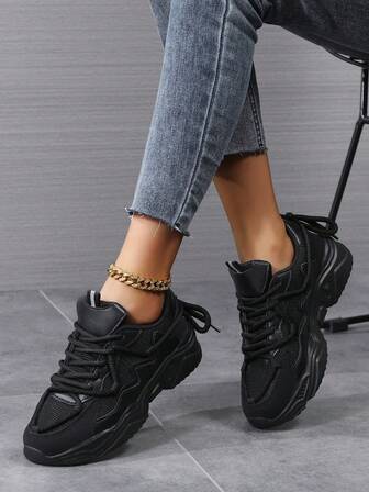 Fashion Shoes Women Sneakers, Lace Up Soft Sole Comfortable SPorts Shoes For Women, Lightweight Low-Top Daily Trainers Shoes