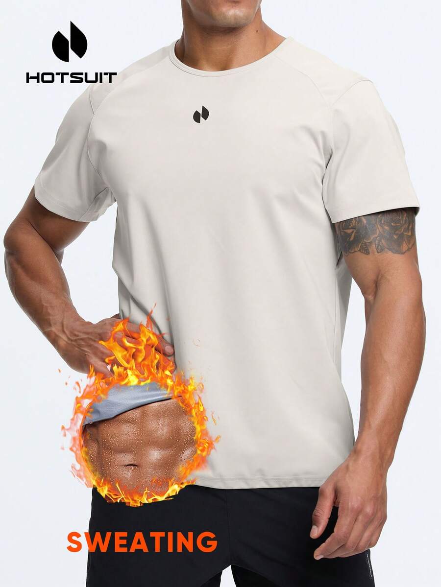 HOTSUIT Men's Sauna Suit, Men's Adjustable Strap Sports T-Shirt, Suitable For Gym Workout And Christmas Wear