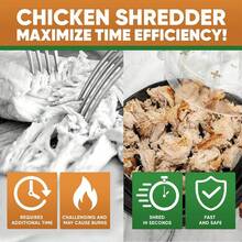 8-Inch Chicken Shredder, Chicken Breast Shredder Tool, Cooked Meat Shredder With Transparent Lid, Ergonomic Design, Non-Slip, Easy To Clean, Rotating Chicken Shredder Tool, Chicken Grinder - Red - View 7