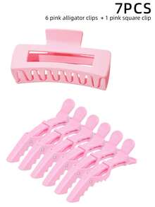 36/24/12/10/7/6/1pc Set Salon Crocodile Clips, Plastic Crocodile Clips, Seamless Bangs Clips, Duck Bill Crocodile Clips, Makeup Artist Side Positioning Clips, Hairstylist Sectioning Clips, Suitable For Salon, Home Or Hotel Travel, Non-Slip Crocodile Clips, Multi-Functional Hair Clips, Hairstyling Tools, Head Accessories, Hair Accessories For Women - Multicolor - View 26