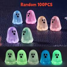 Creative Glow-In-The-Dark Mini Ghost Decorations DIY Kit, Miniature Micro Landscape Halloween Decor, Desktop Ornament, Festival/Birthday/Halloween Gift