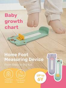2 In 1 Home Feet & Shoes Measuring Device Up To 6Y, Baby-Loved Animal Shape Feet Length Measurement With Rounded Edges, Precise Easy To Read Markings, Anti-Slip Bottom Design, A Memoir And Keepsake For New Parents - Multicolor - View 9
