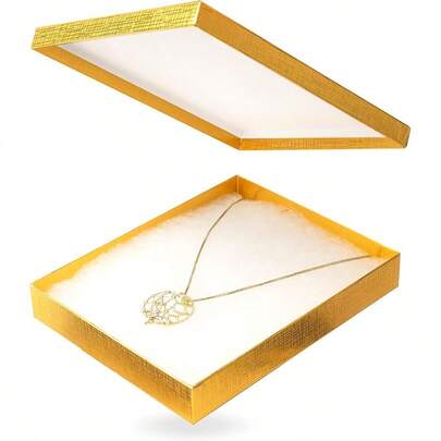 Jewelry Gift Boxes 6 Pack 17.8 X14 X 2.5 CM Cardboard Jewelry Box Cotton Filled Small Jewelry Gift Boxes With Lids For Jewelry Packaging Bracelet Necklace Earring Gift Boxes For Presents