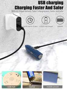 Ultrasonic Dog Repeller, New Bestselling Dog Chaser With Flashlight, Handheld Anti-Barking Device, USB Rechargeable, Compact Trainer, High Power Ultrasonic Sound Activated Dog Deterrent, For Indoor/Outdoor Animal Repellent, Anti-Noise Protection - Multicolor - View 6