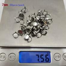 50/100pcs Round Brass 4 Claw Flat Rivets Studs 3/4/5/6/7/8/9/10mm For Leather Craft Costumes Bags Belts Shoes DIY Punk Goth Spike - Multicolor - View 62