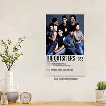 Framed 1pc The Outsiders 1983 Movie Poster - Vintage 80s Film Art Print With Francis For  Coppola, Tom Cruise, Patrick Swayze -  Canvas Wall Decor For Living Room, Bedroom, Office - Iconic Coming-Of-Age Movie Gift For Fans - Perfect For Indoor & Outdoor Use - Classic Film Poster With The Outsiders Cast - Nostalgic 80s Cinema Decor, Retro Movie Themed Canvas Poster, Vintage Movie Canvas Poster, Perfect For Room Decor - Framed(有框架) - 查看 5